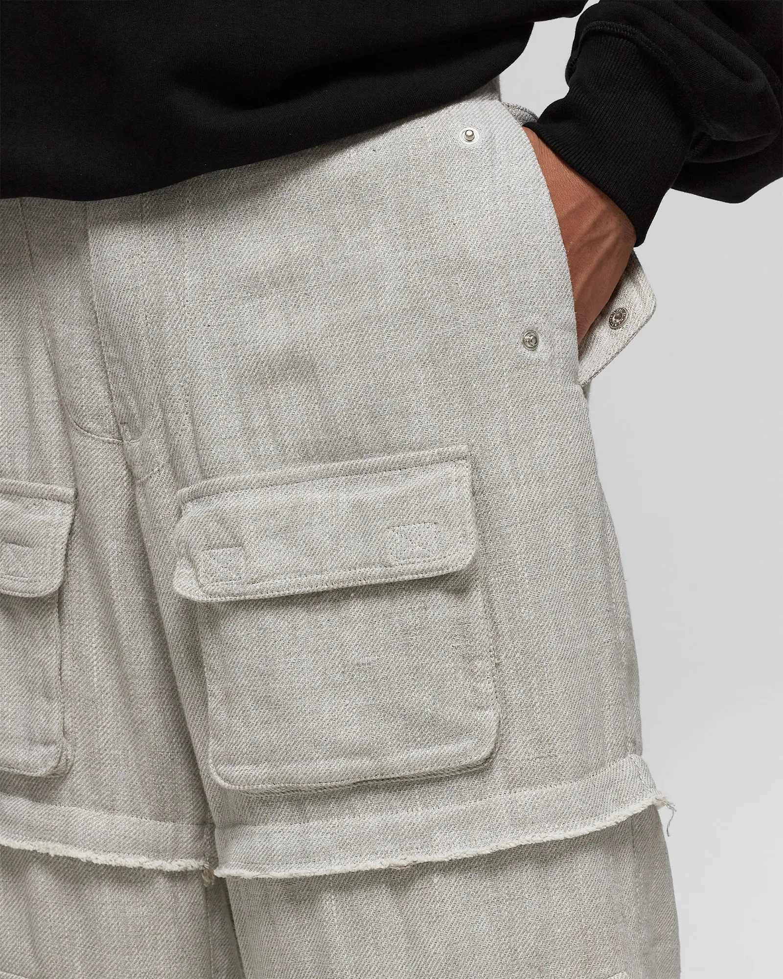 MISBHV WASHED LINEN CARGO PANTS