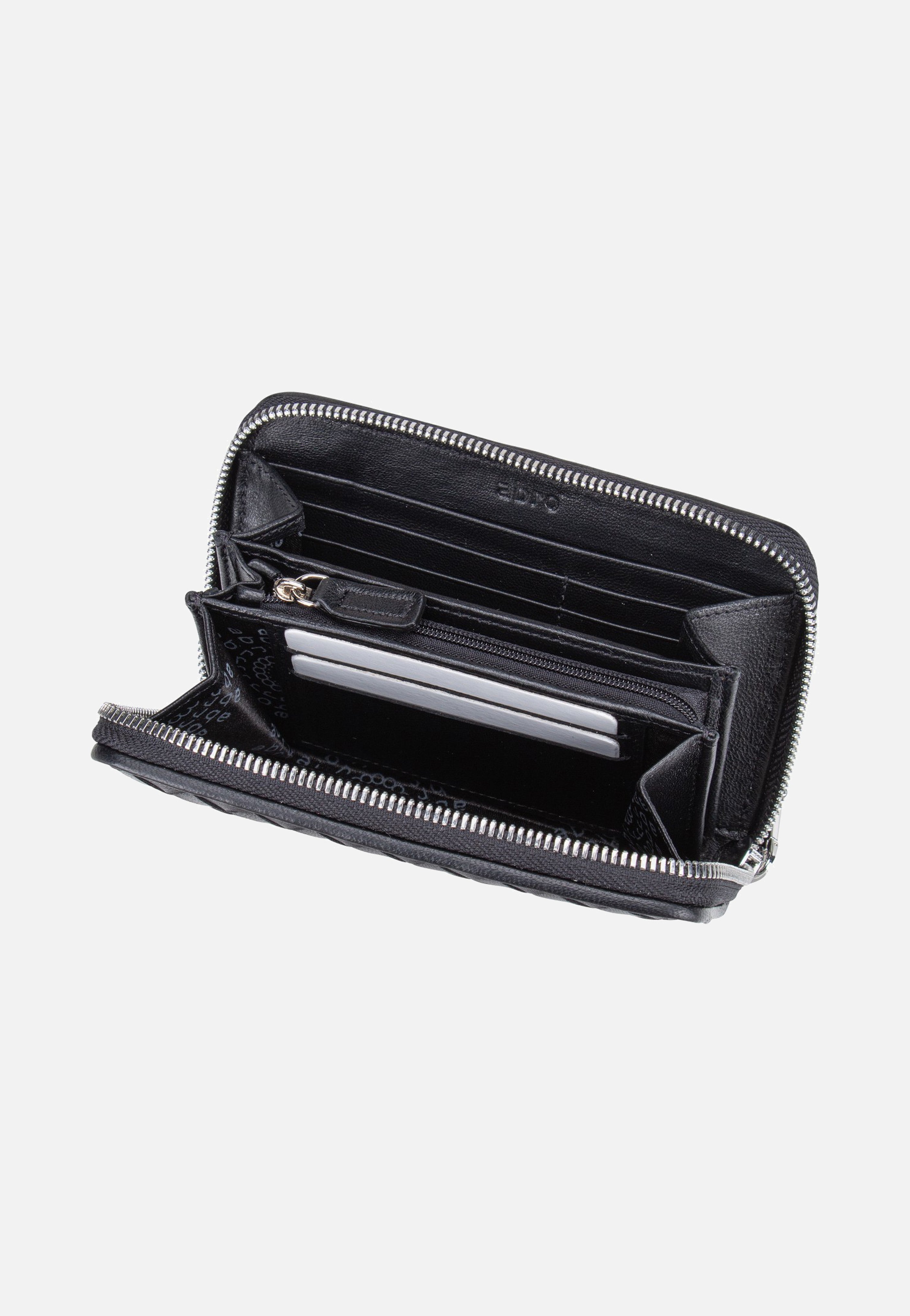 Piuma Weaving Wallet Black/Nickel - Portemonnaie