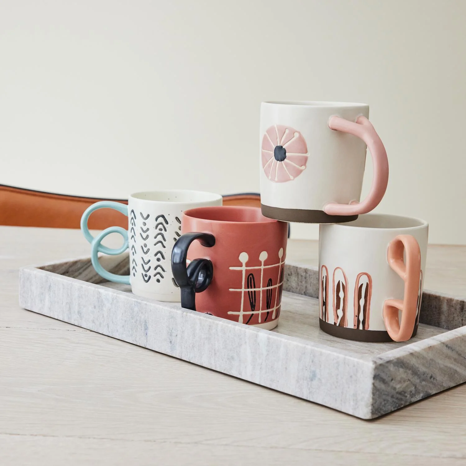Bahne Interior  Artist Handmade kop, Multi - H9,5 cm.