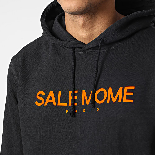 Sweat Capuche Lapin Noir Orange