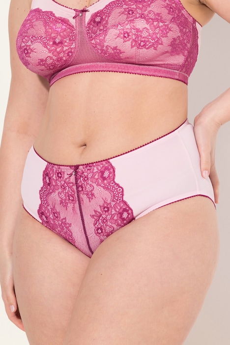 Midislip, Mesh, Spitze, Mikrofaser, höher geschnitten