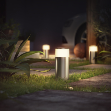 Philips HUE outdoor tuinsokkel Calla RVS