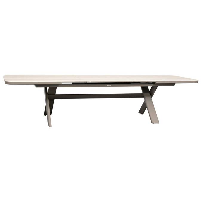 Table de jardin extensible rectangulaire VOLUPTY Sarrasin / Café