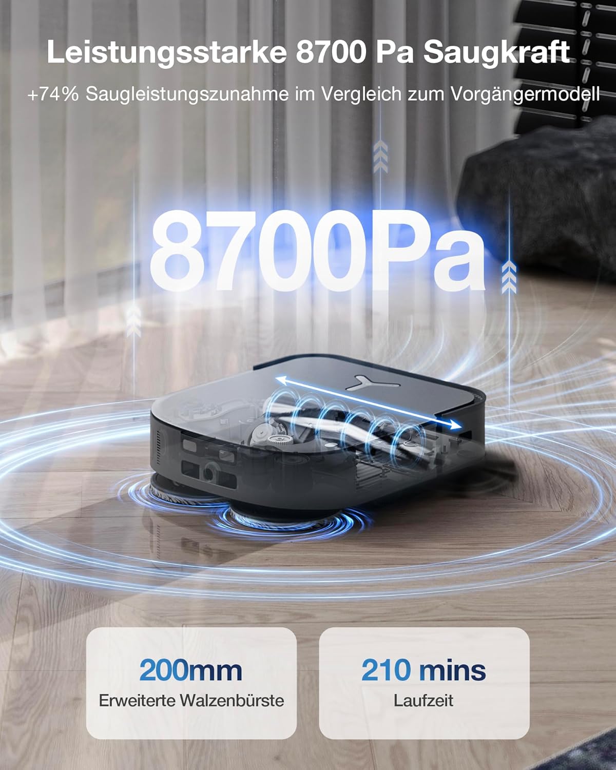 ECOVACS DEEBOT X2 Combo Saugroboter mit Wischfunktion 8700Pa mit Handstaubsauger, doppelte automatische Leerung, 15mm Mopp-Hebesystem, selbstreinigender Roboterstaubsauger, Heißwasser-Moppreinigung