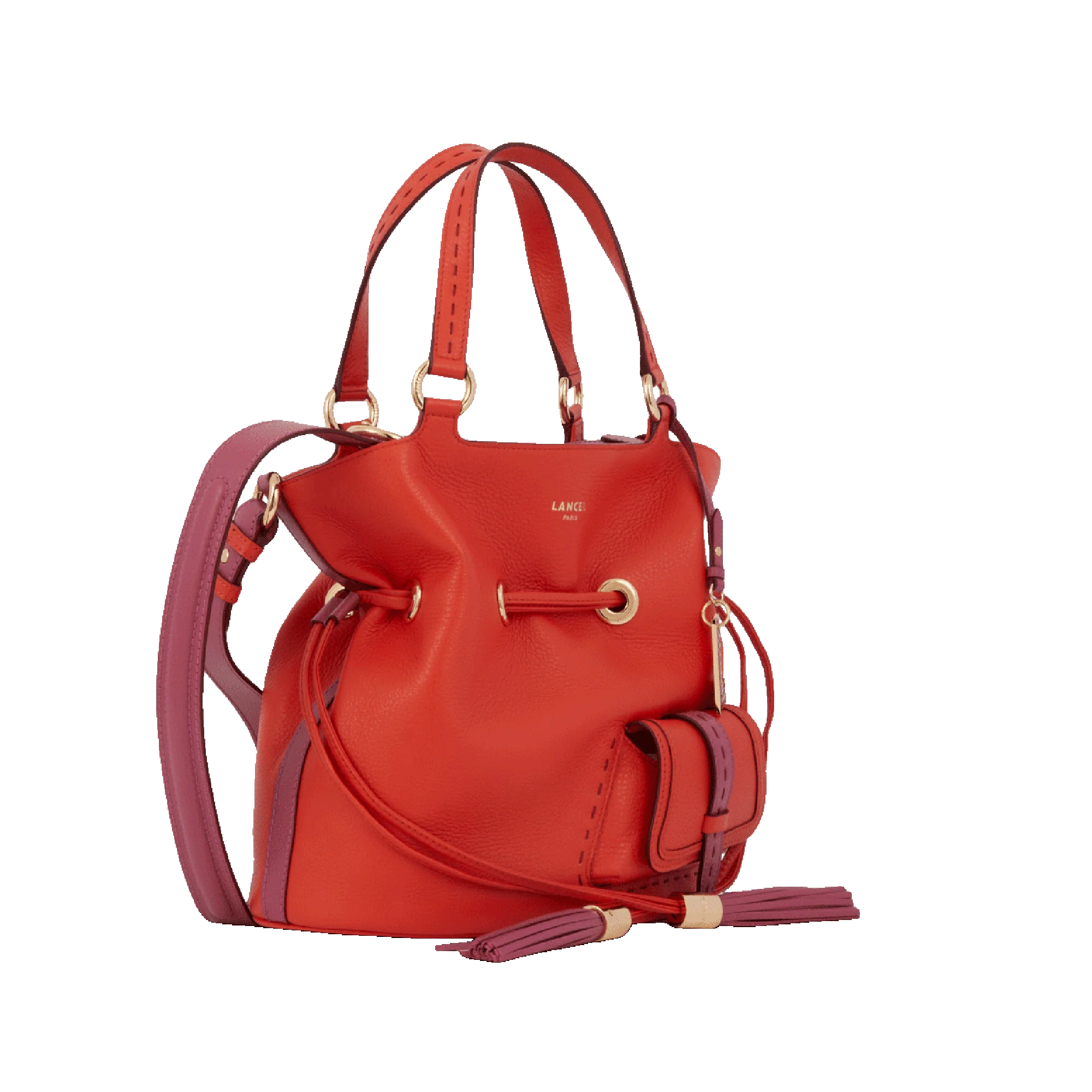 Sac seau S Premier Flirt de Lancel-MULTICO CITROUILLE