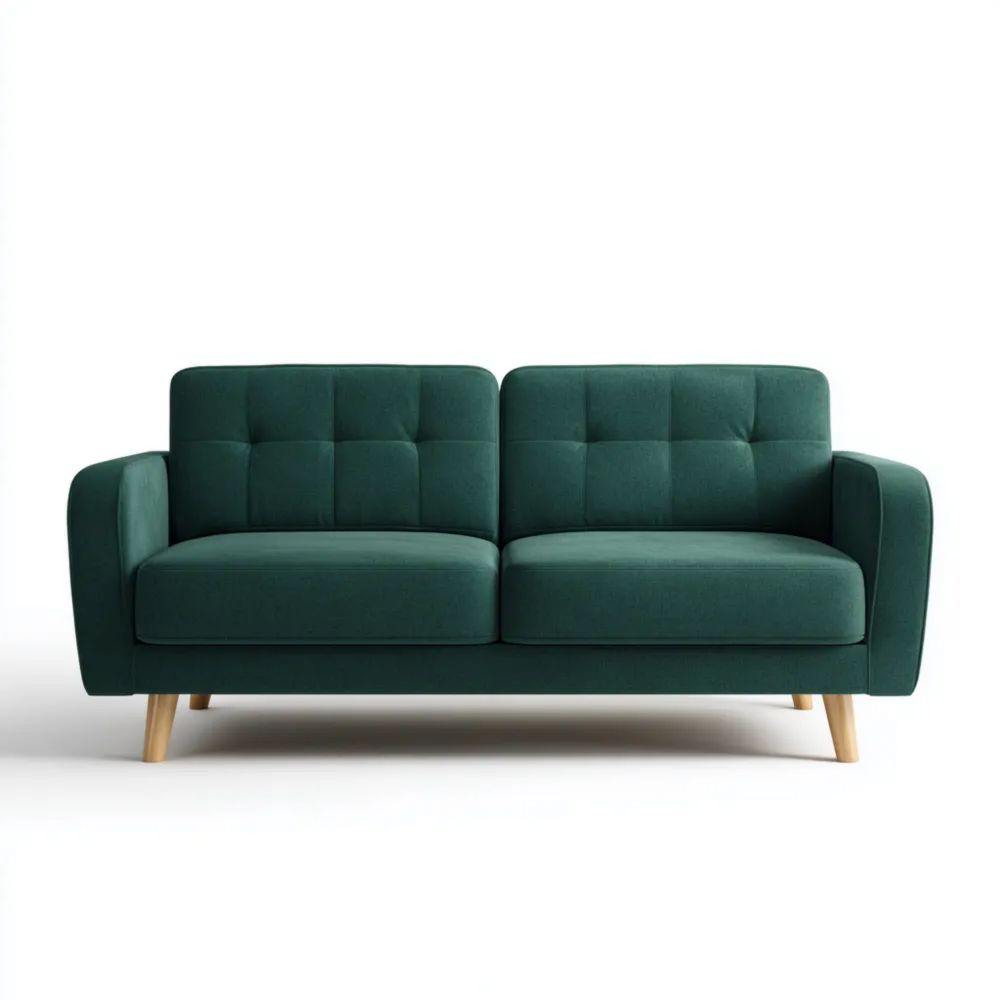 2-Sitzer-Sofa 150x85x90 cm Stoff - Dunkelgrün - Skandinavisches Design