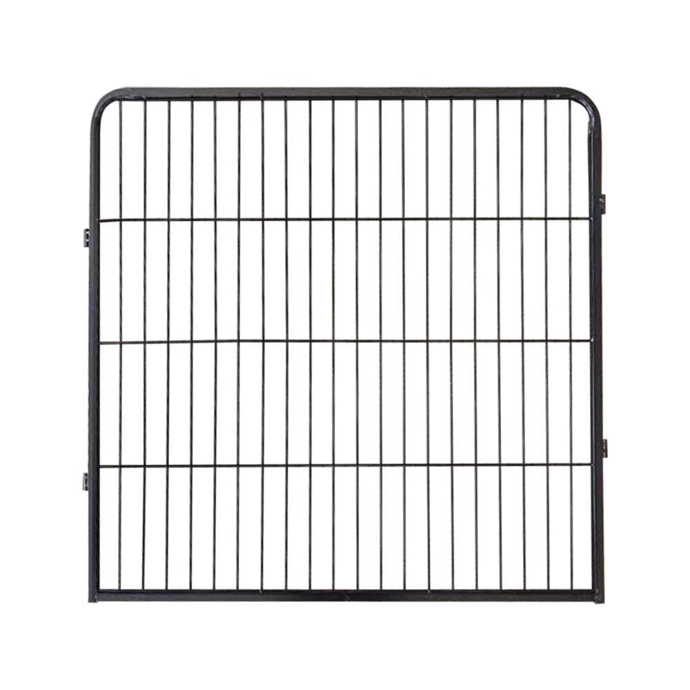 Home Deluxe - Puppy Playpen BARKI - 80 x 80 cm, 8-delige set, kleur: zwart, inclusief deurslot, afgeronde hoeken en randen | Puppy Playground | Puppy Run