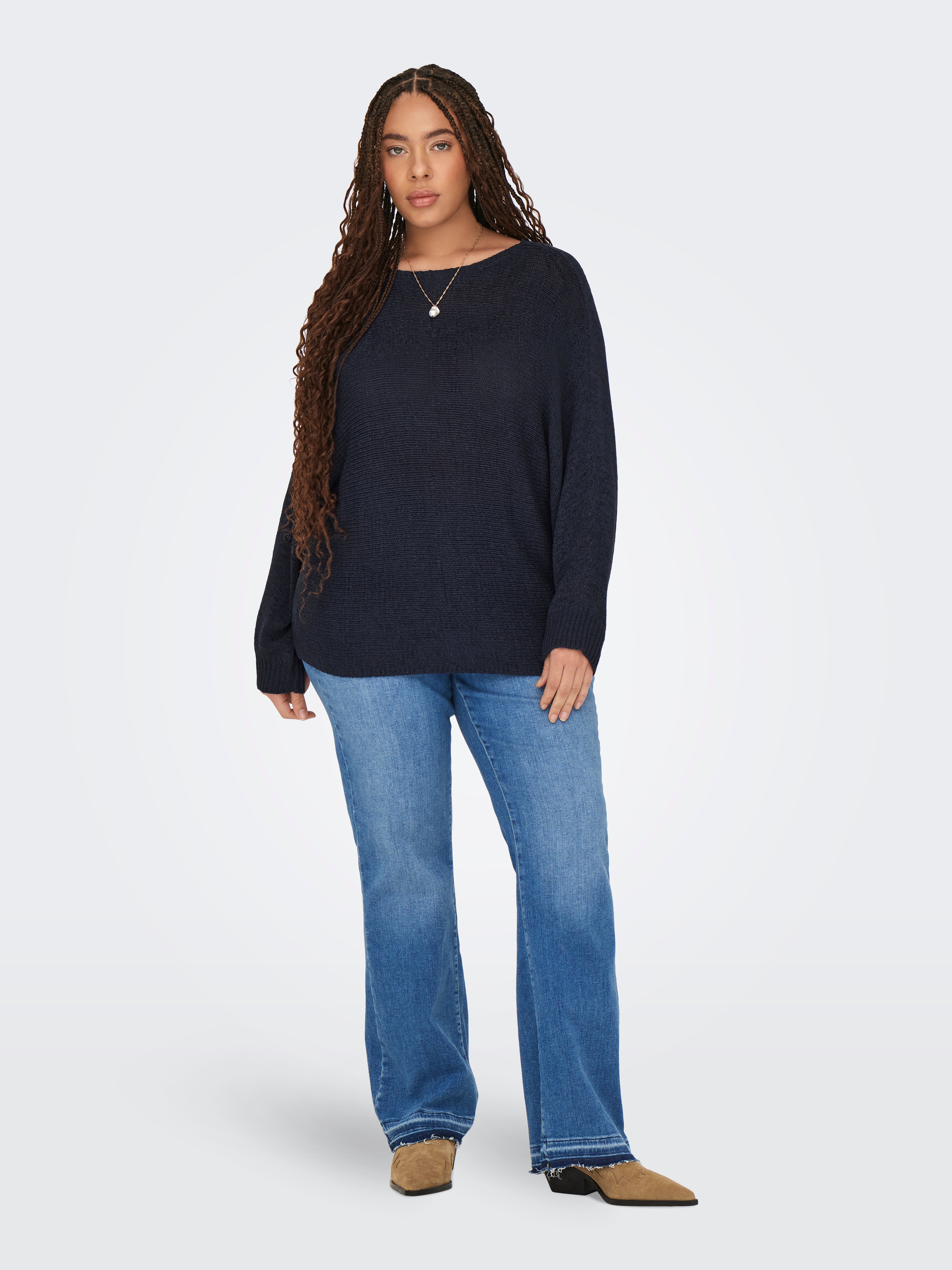 CARGEENA Strickpullover Navy Blazer