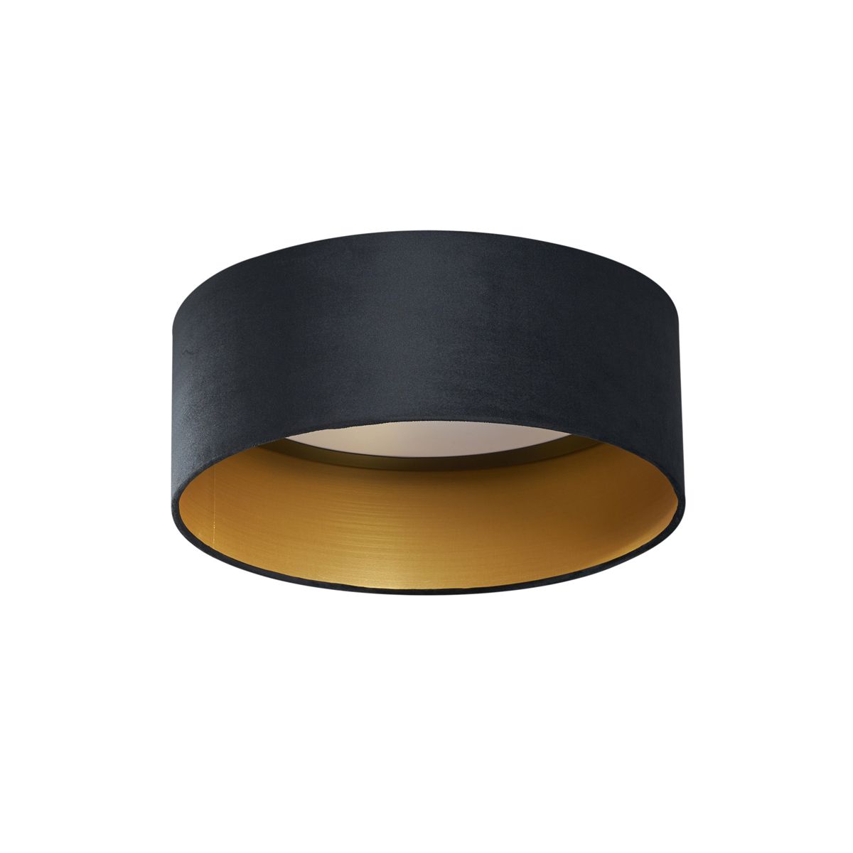 Moderne plafondlamp zwart velours 40cm incl. LED 3-staps dimbaar - Sue
