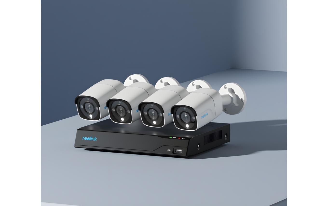 Überwachungsset NVS8-5 MB4 Bullet, inkl. 2TB Harddrive<br>8-Kanal PoE-Überwachungskamerasystem inkl. 4x 5MP Bullet Kameras (B500) & 2TB Harddrive