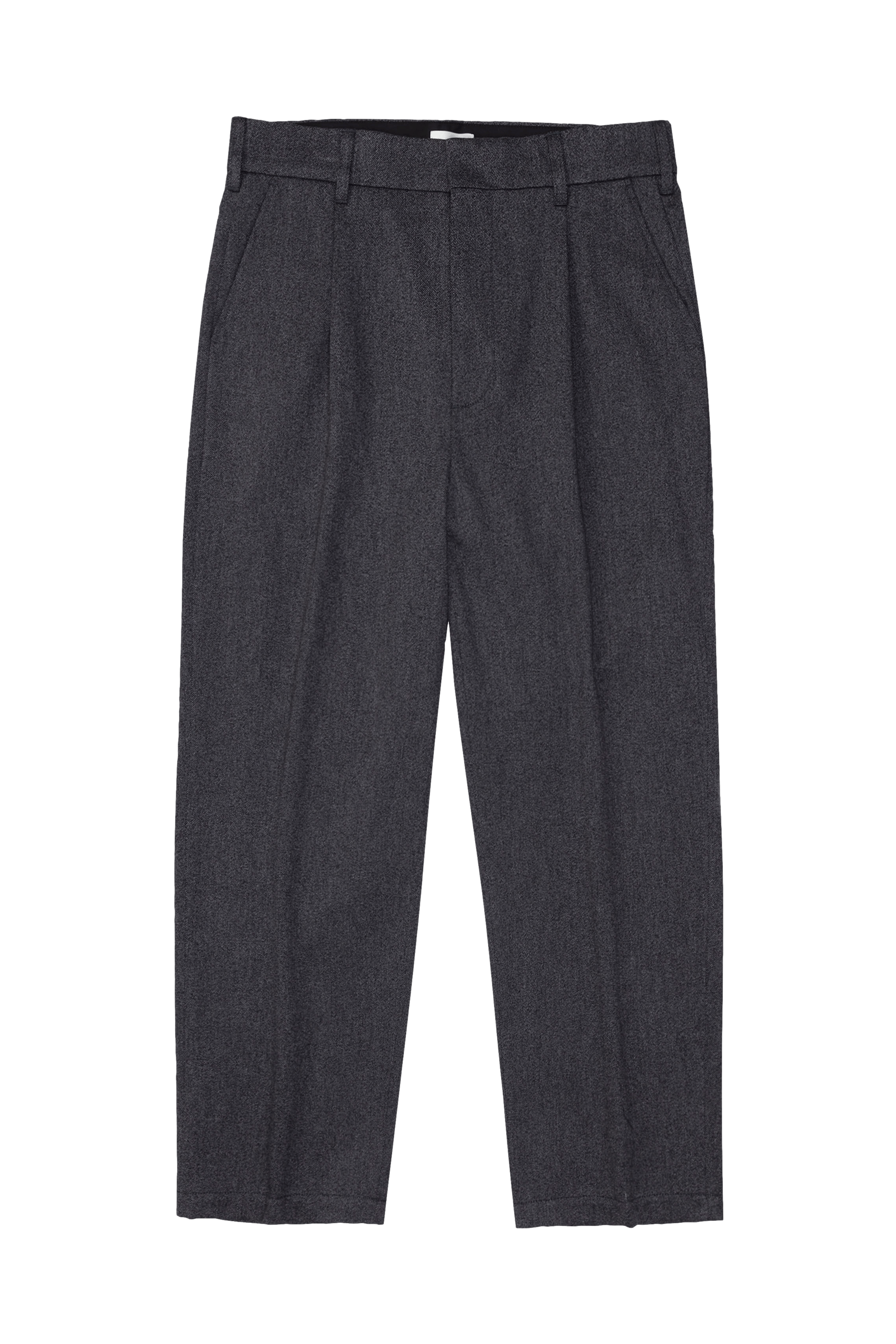 BLOMBERG - Pantalon droit en coton et en laine mélangés | Gris