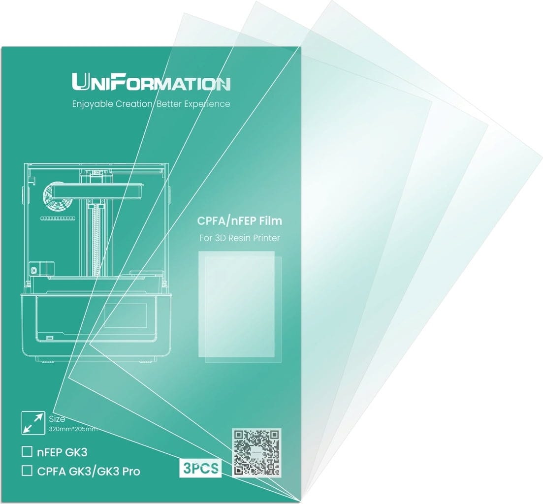 UniFormation  CPFA Folie 3er-Set, GK3 Pro    Release Film für UniFormation Geräte