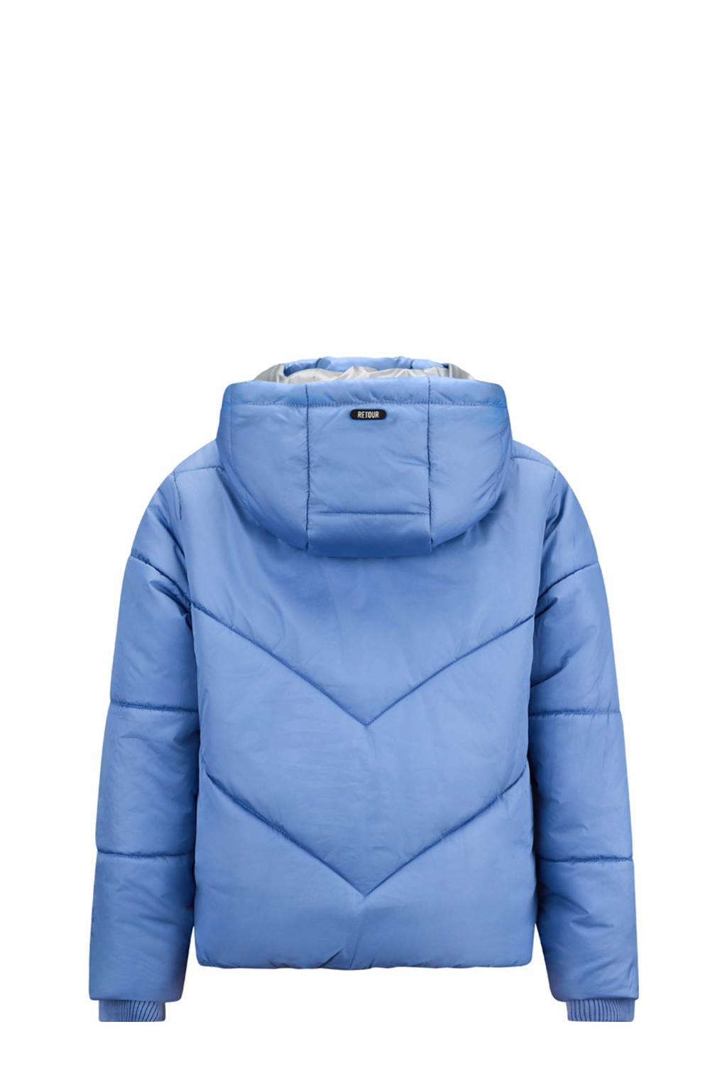 Retour Jeans gewatteerde winterjas Shelly zachtblauw