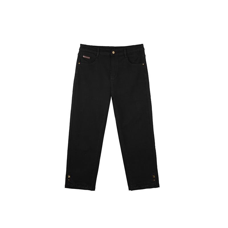 Ashteroid - Hoge taille cropped straight leg jeans