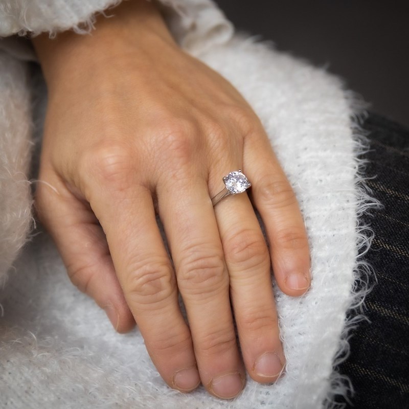 Bague Femme Rhodium URSAE
