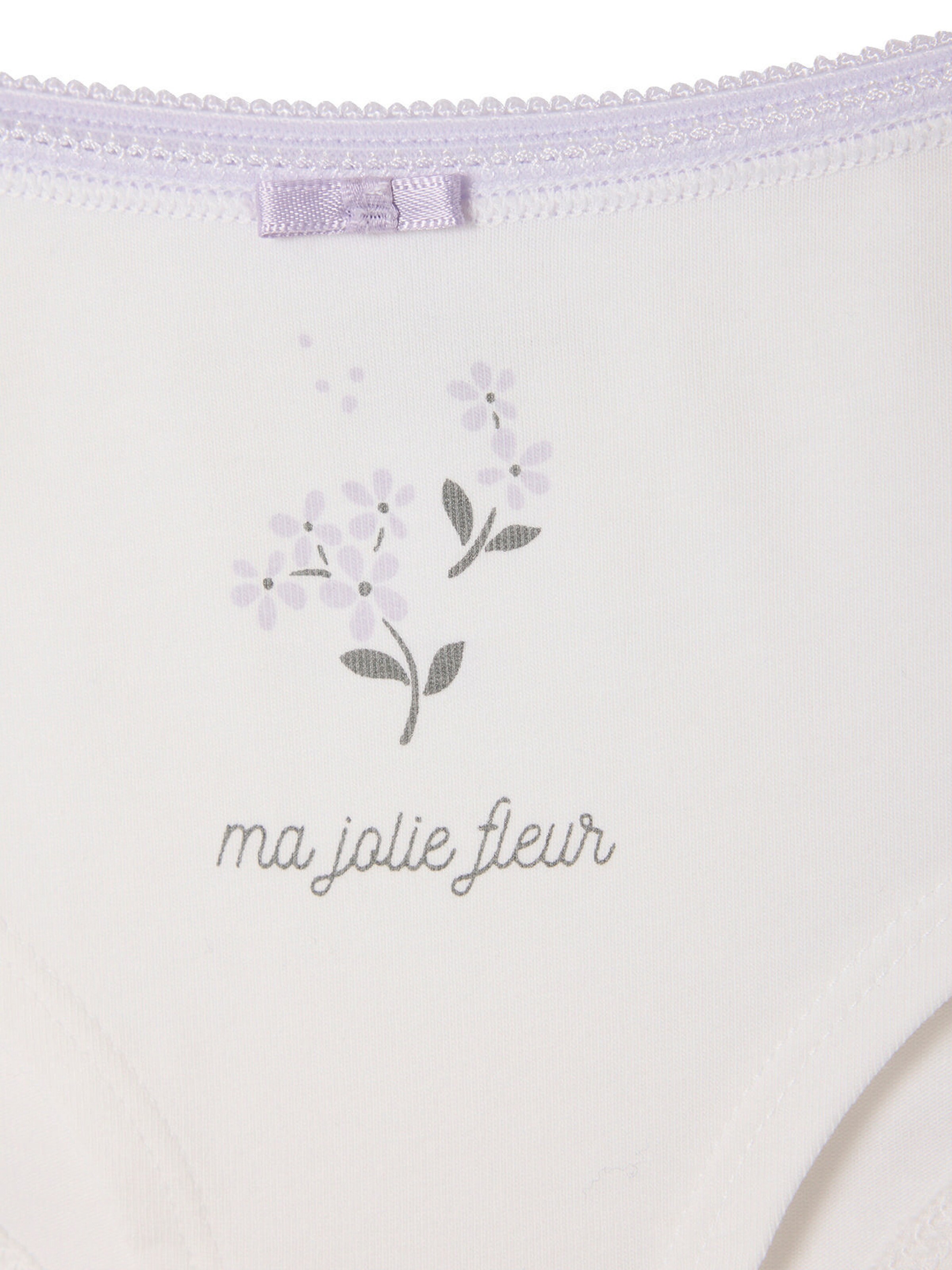 Vertbaudet Bio-Kollektion: 5er-Pack Mädchen Shortys mit Blumen dunkelviolett