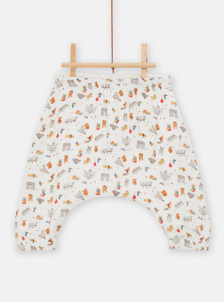 Pantalon sarouel réversible imprimé animaux à Paris