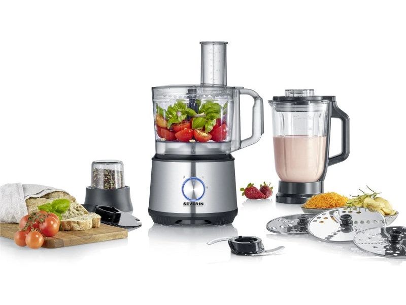 Severin Food Processor KM 3892 Schwarz/Silber Multifunktionale Küchenmaschine
