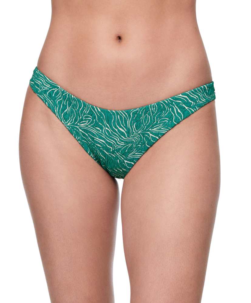 biquíni meia-calça jacquard com corte em U