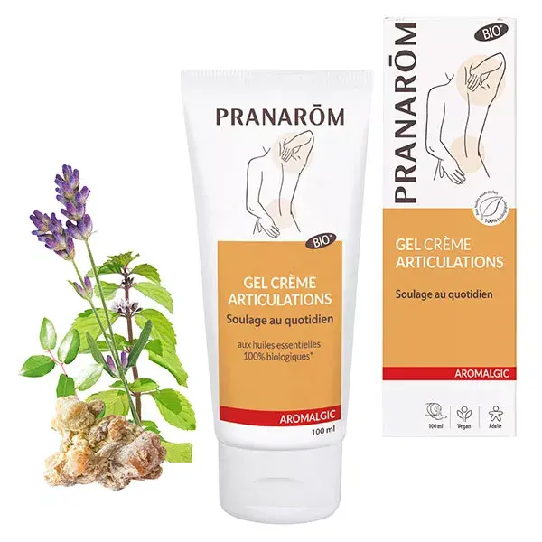 Creme em gel aromático orgânico para articulações e músculos Pranarom 100ml