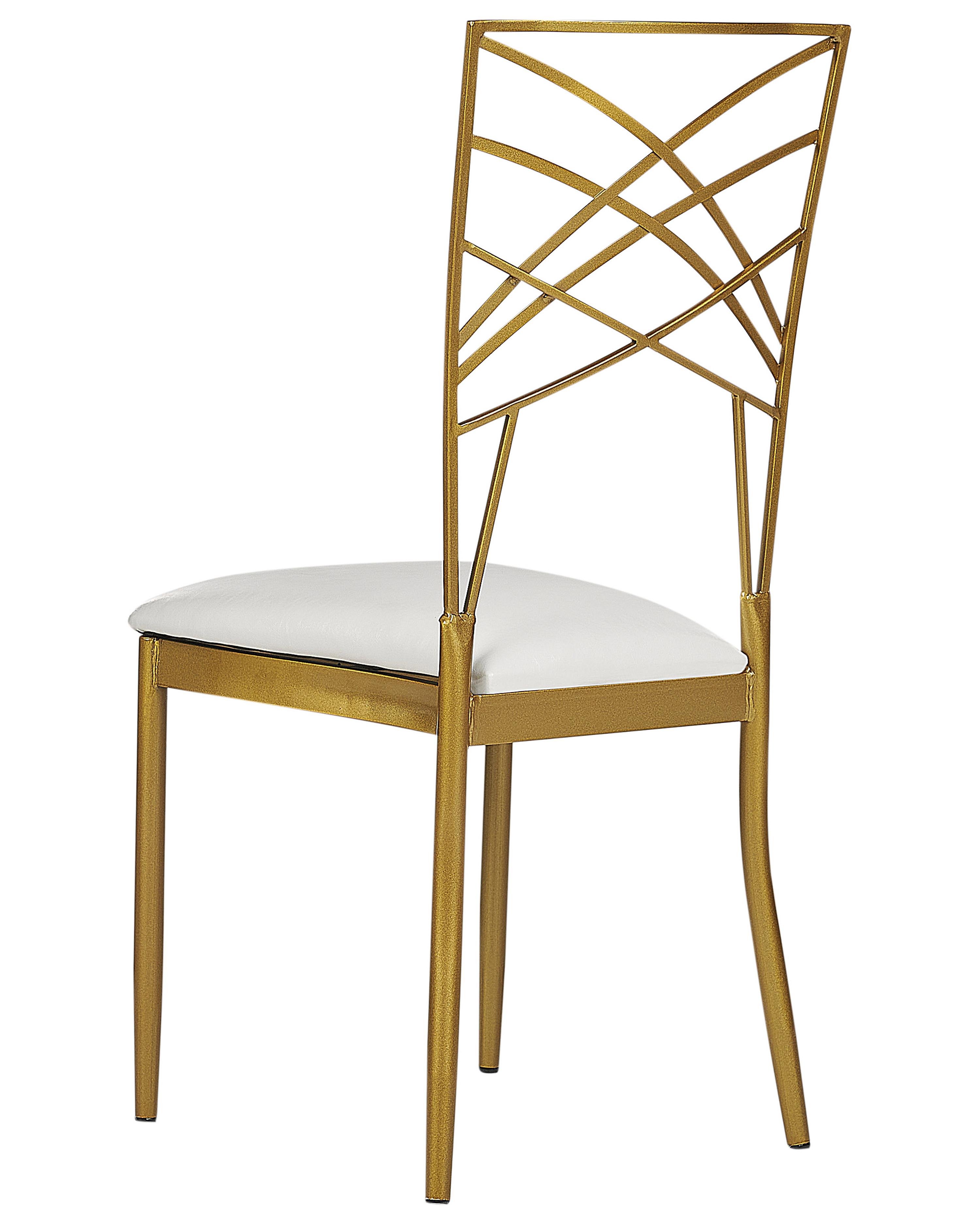 Set van 2 eetkamerstoelen GIRARD Metaal Goud