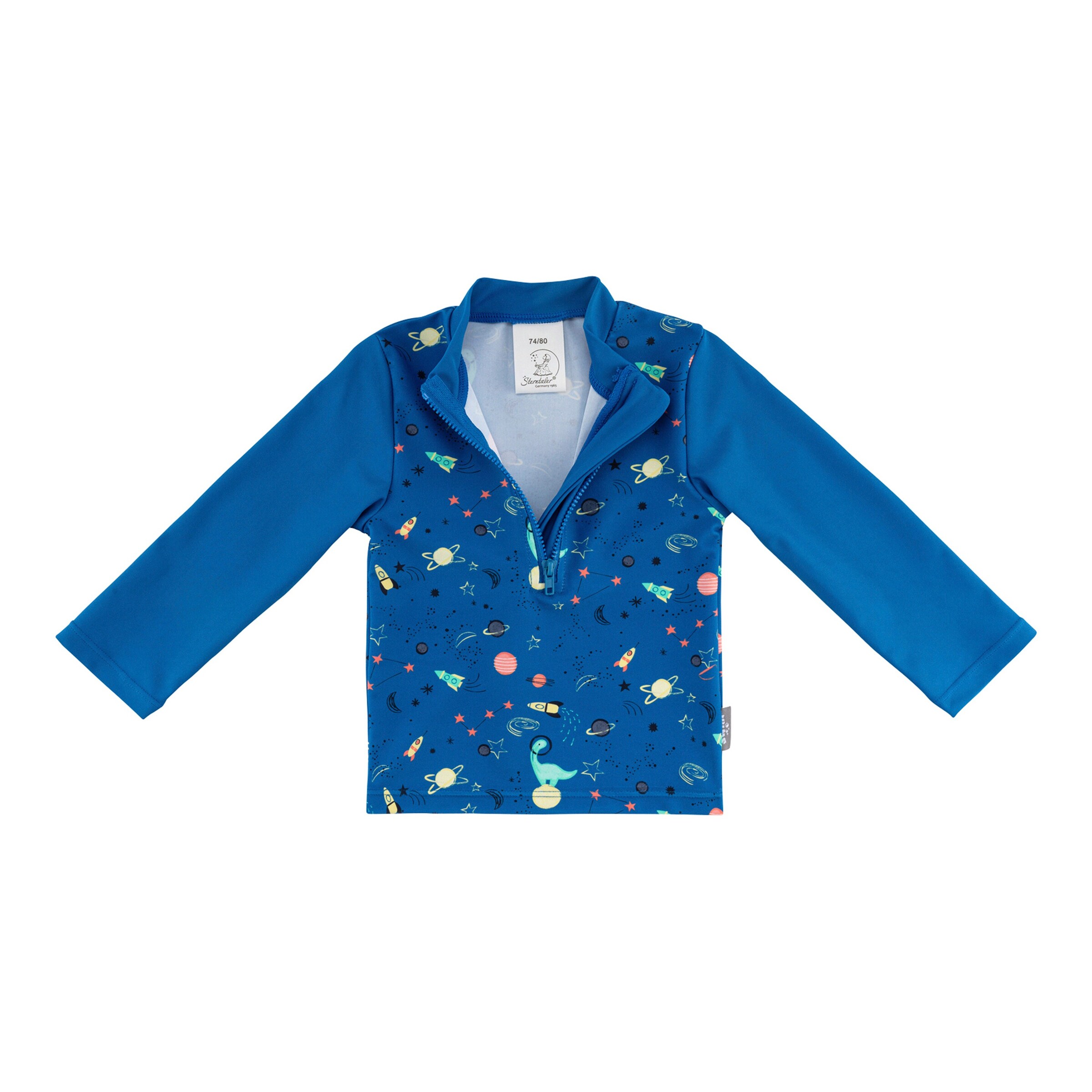 Sterntaler Badeshirt langarm mit UV-Schutz Weltall blau/bunt