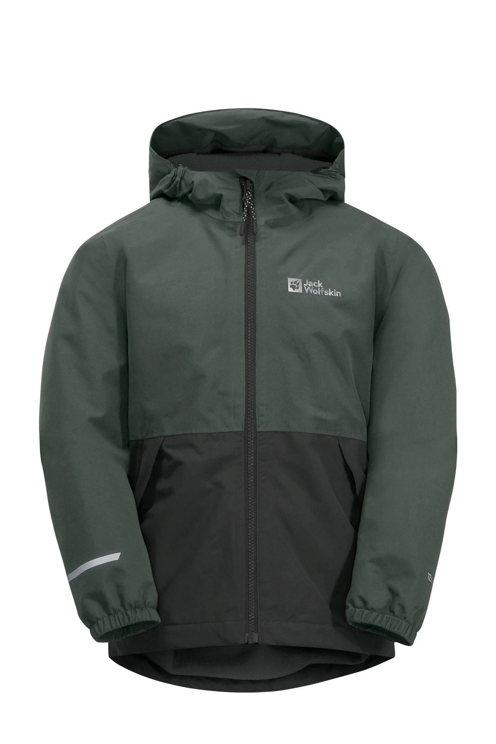 Jack Wolfskin jas Snowy Days groen/zwart