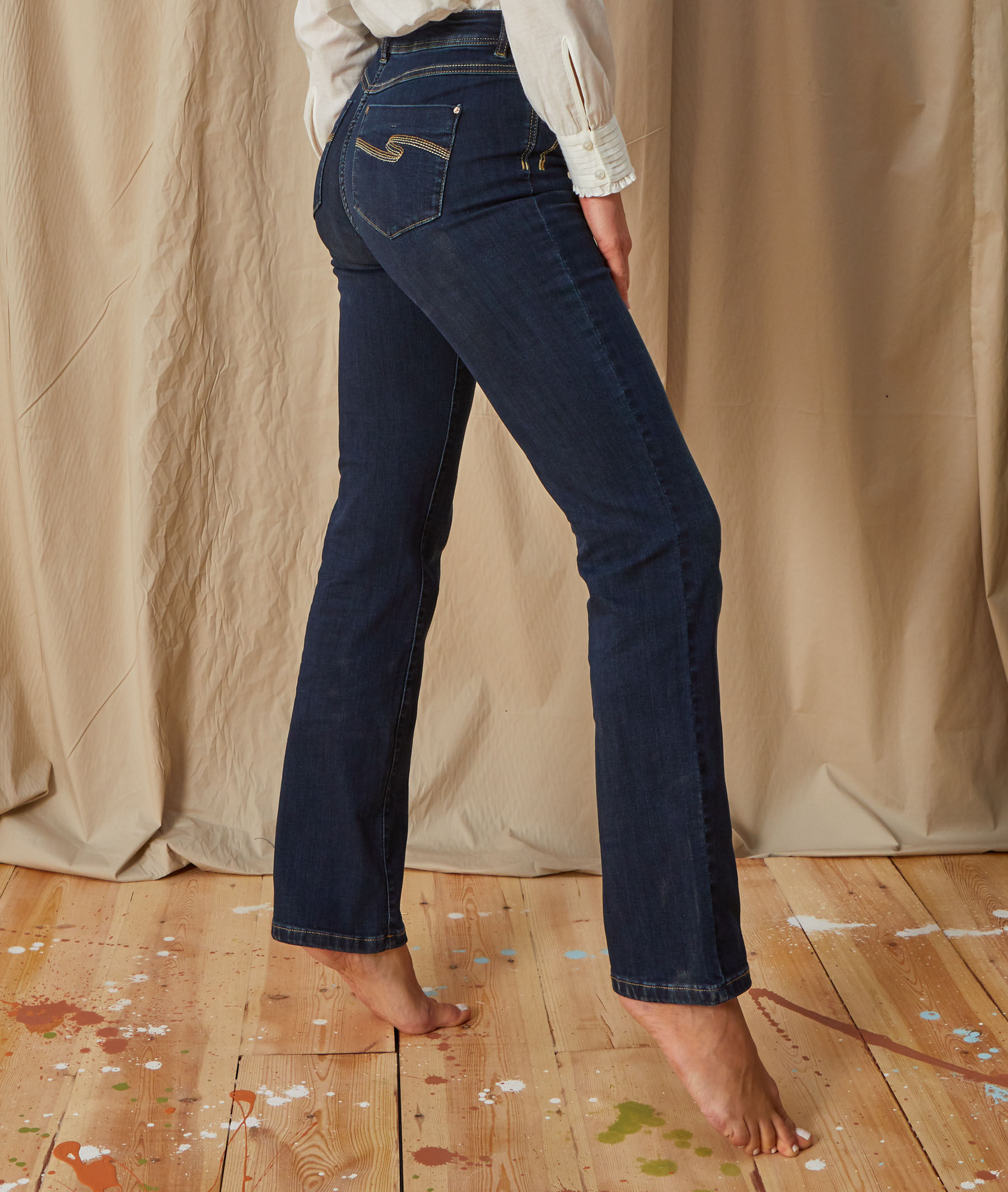 Jean droit NEW YORK femme - DARK RINSE