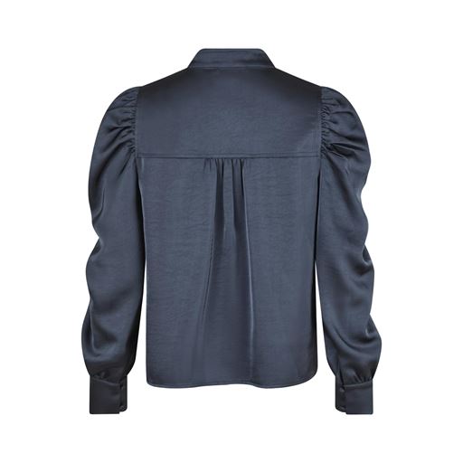 Neo Noir Rosslyn Heavy Sateen Bluse, Midnight Blue, 36