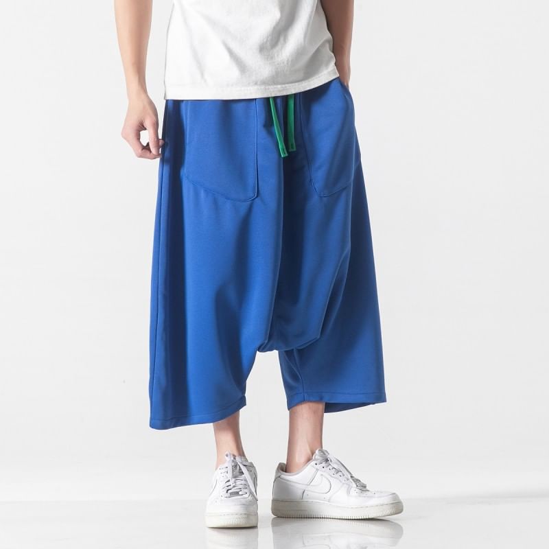 Orungeetun - Capri-broek met trekkoord en wijde pijpen