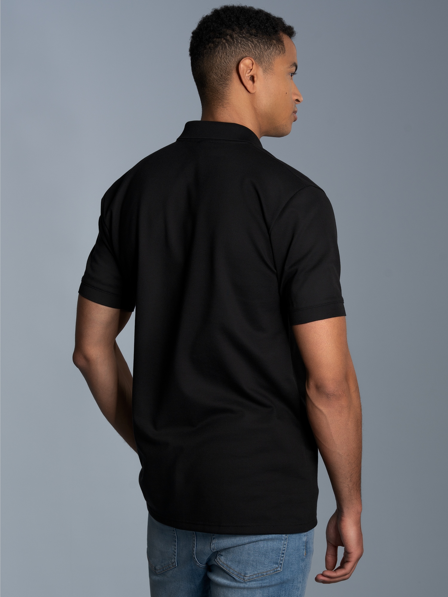 Poloshirt DELUXE Piqué Schwarz