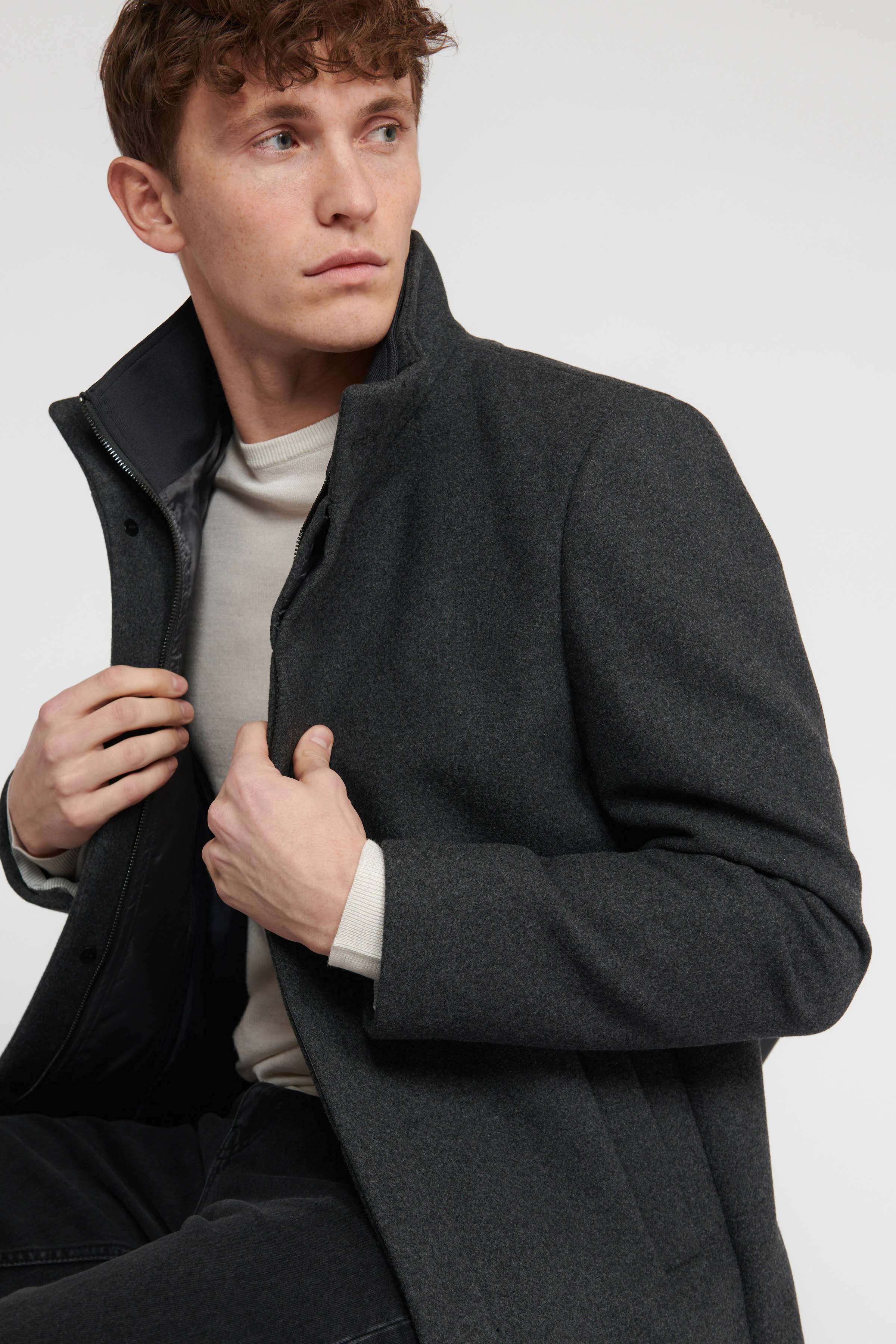 Matinique jas MAharvey met wol Medium Grey Melange