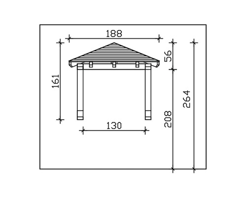 SKAN HOLZ Canopy Wesel 1 grey 188x126 cm
