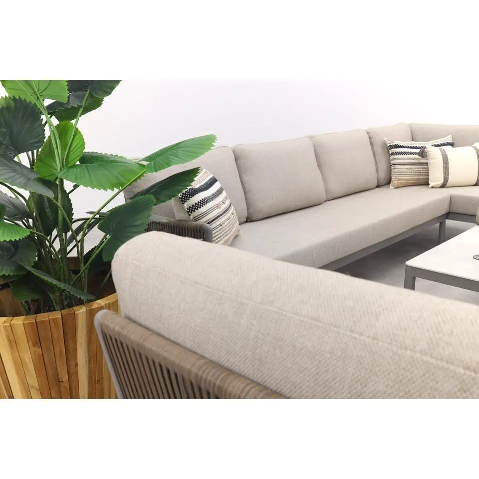 VDG Sierra hoek loungeset   loungestoel - Naturel/Grijs