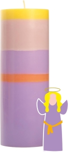 BIG Kerze Engel Halleluja lavendel