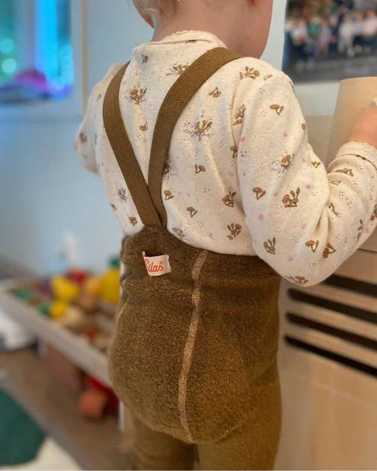 Strømpebukse Teddy u/ føtter m/ seler – Warmy Footless Tights