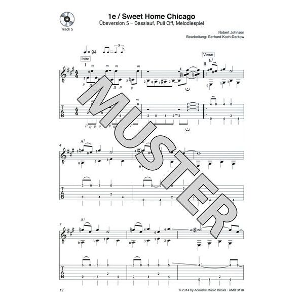 Acoustic Music Books Sweet Home Chicago