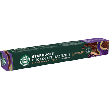 Starbucks by Nespresso Chocolate Hazelnut Flavoured Coffee 10 Capsules 51 g