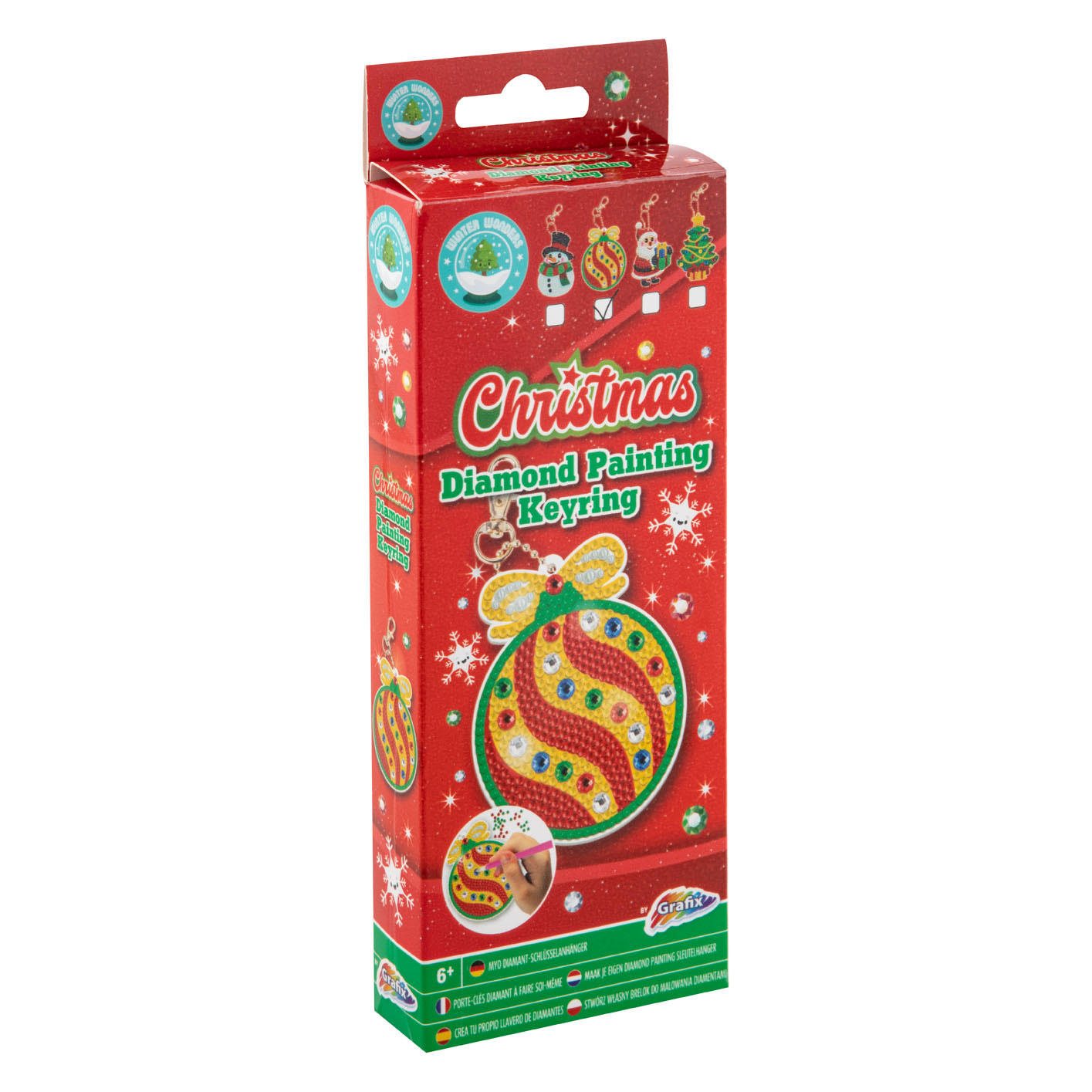 Maak je eigen Diamond Painting Sleutelhanger Kerst