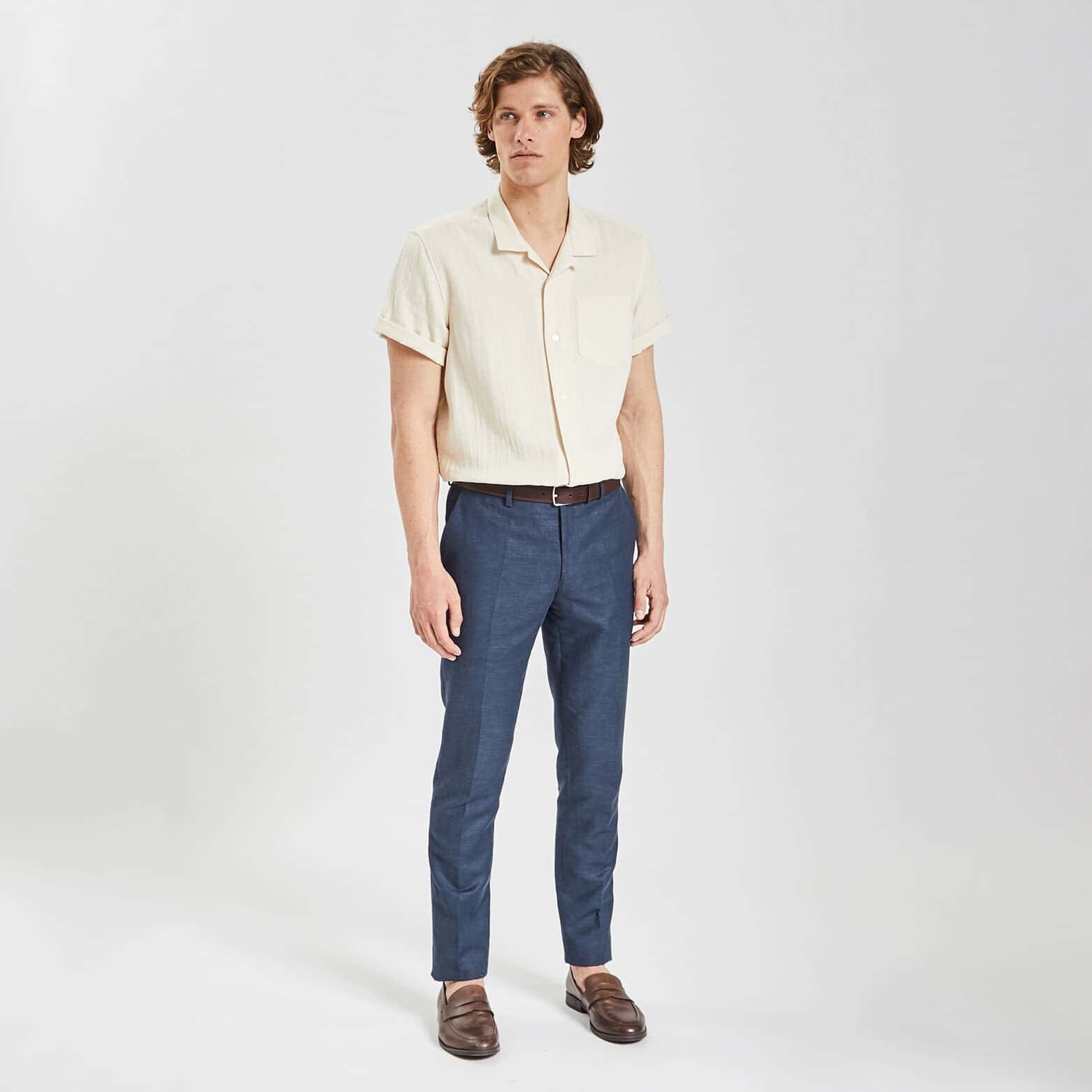 Pantalon de costume slim Bleu