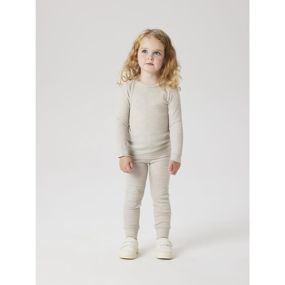 Køb Name It Nacreous Cloud Nmnwax Uld Rib Leggings Noos