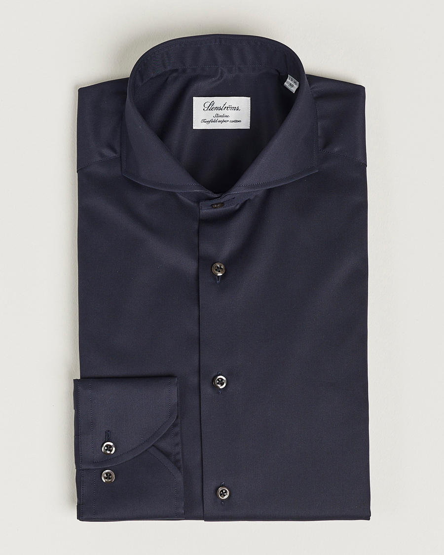 Stenströms Slimline Extreme Cut Away Shirt Navy