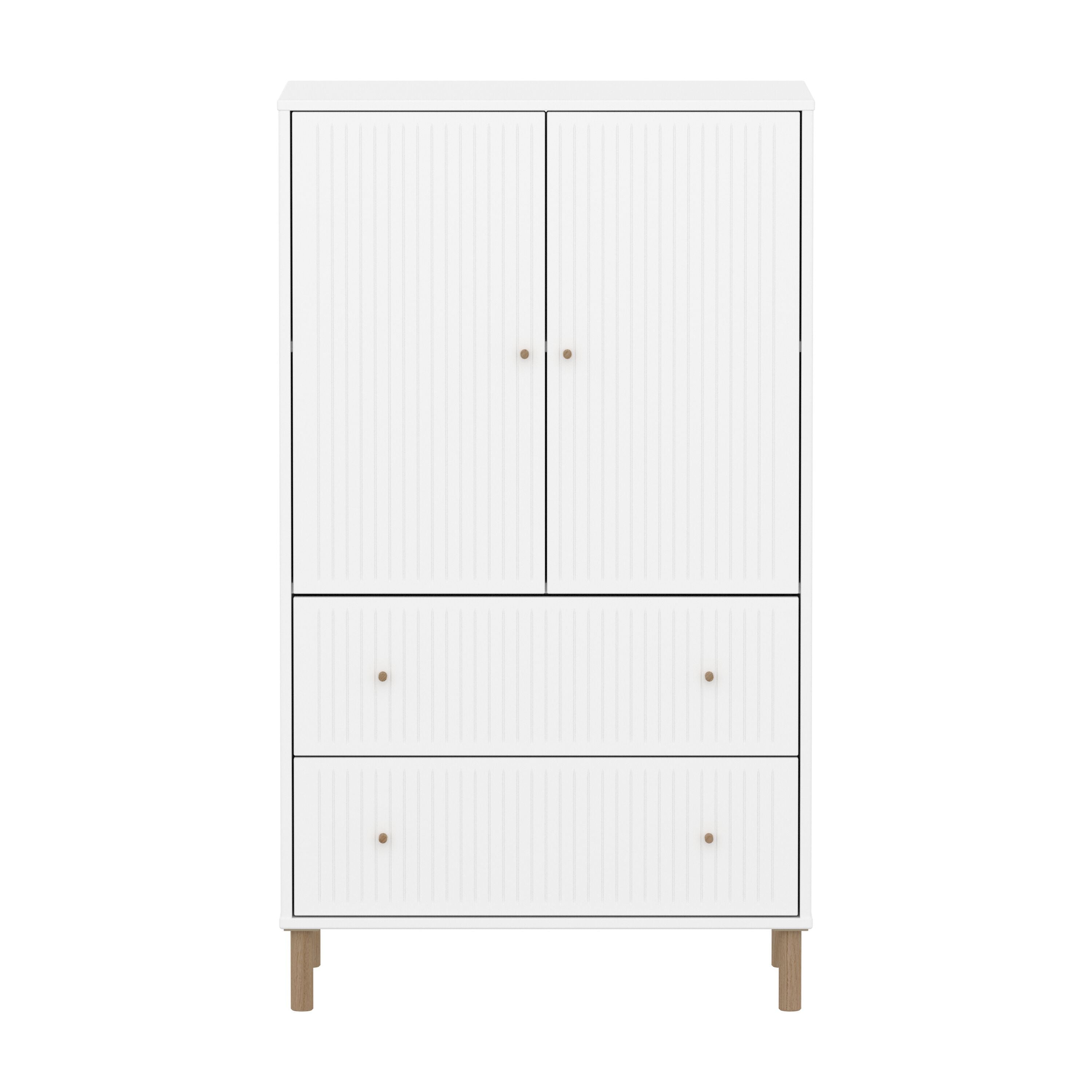 Flexa SAGA Schrank - Weiss / B: 75.0 cm x T: 45.0 cm x H: 129.5 cm