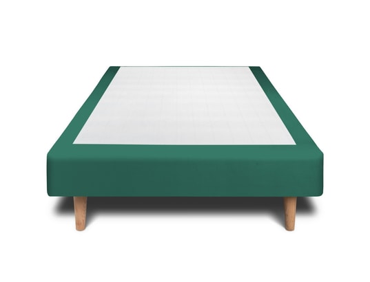 SOMMEIL DE PLOMB - Sommier  90 x 190 Sommier tapissier velours vert 90x190 h35cm