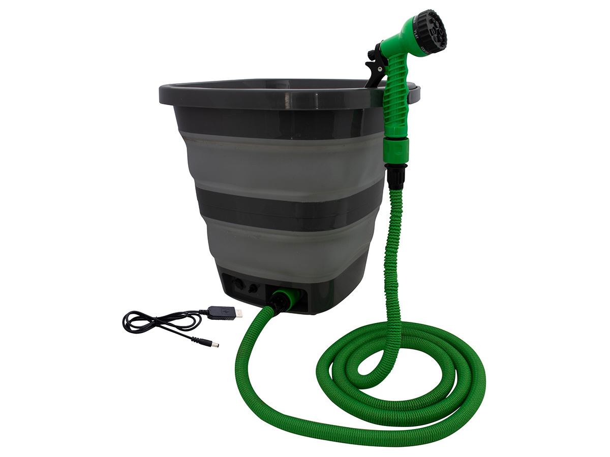 Eurotrail 15 liter opvouwbare emmer met pomp