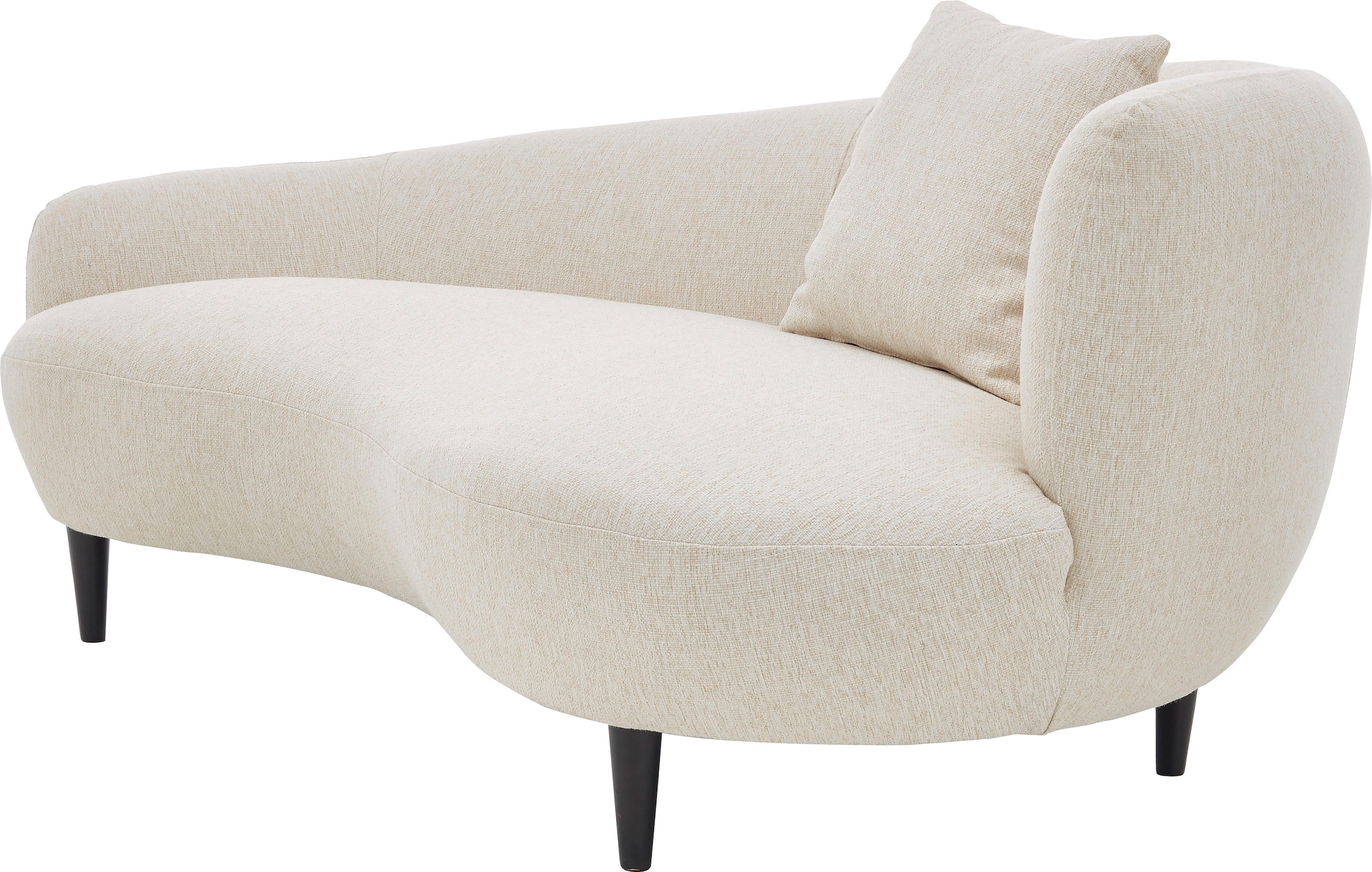 ATLANTIC home collection Chaiselongue »Olivia« Nierenform-Sofa mit Zierkissen im Originalbezug