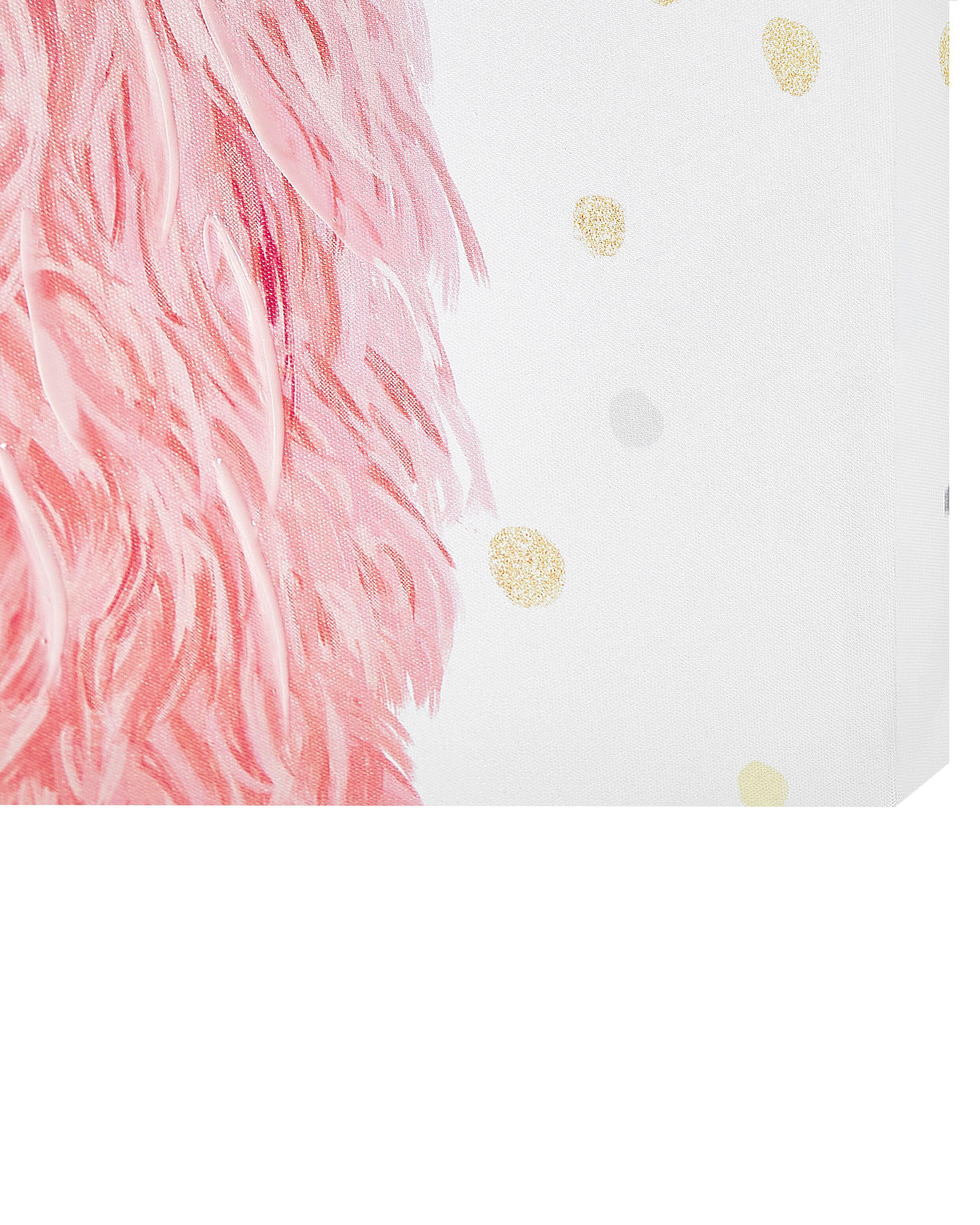 Canvas AFASSA Dieren motief 60 x 80 cm Roze