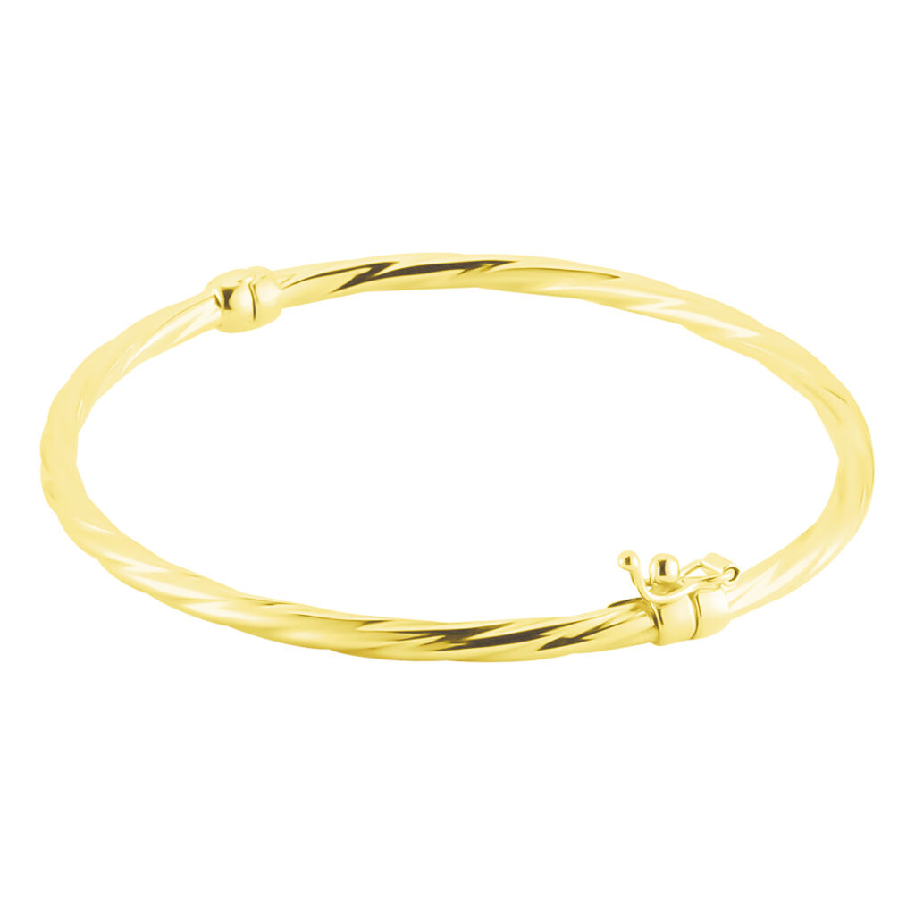 Bracelet Jonc Anaisaae Torsade Or Jaune