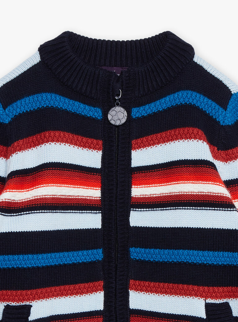 Gilet multicolore à imprimé à rayures