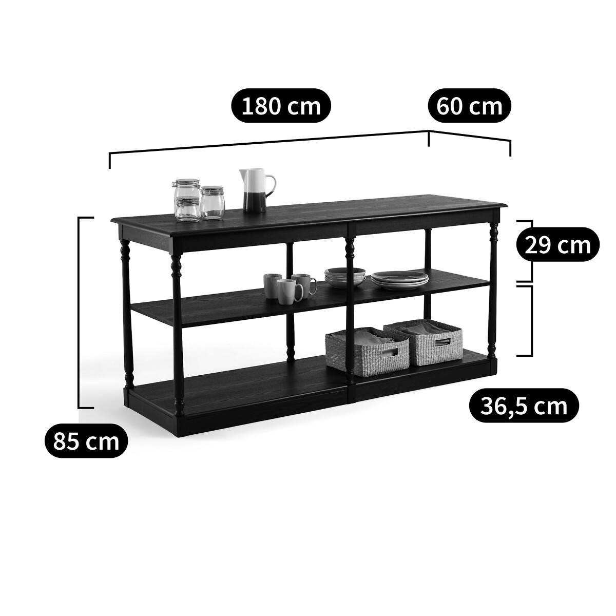 LA REDOUTE INTERIEURS<br>Mesa de parede L180 cm, Reipard
